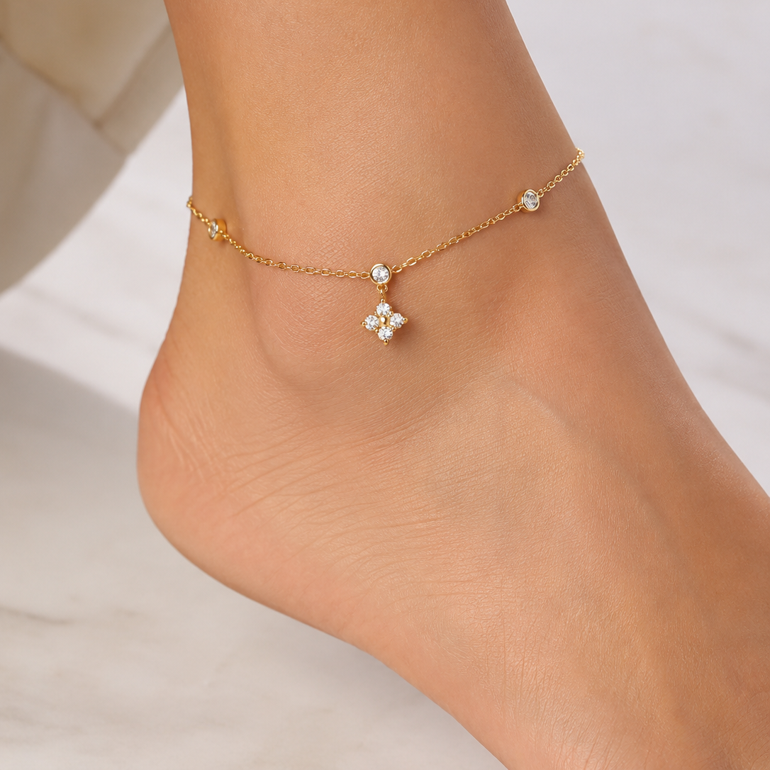 Dainty Stone Anklets