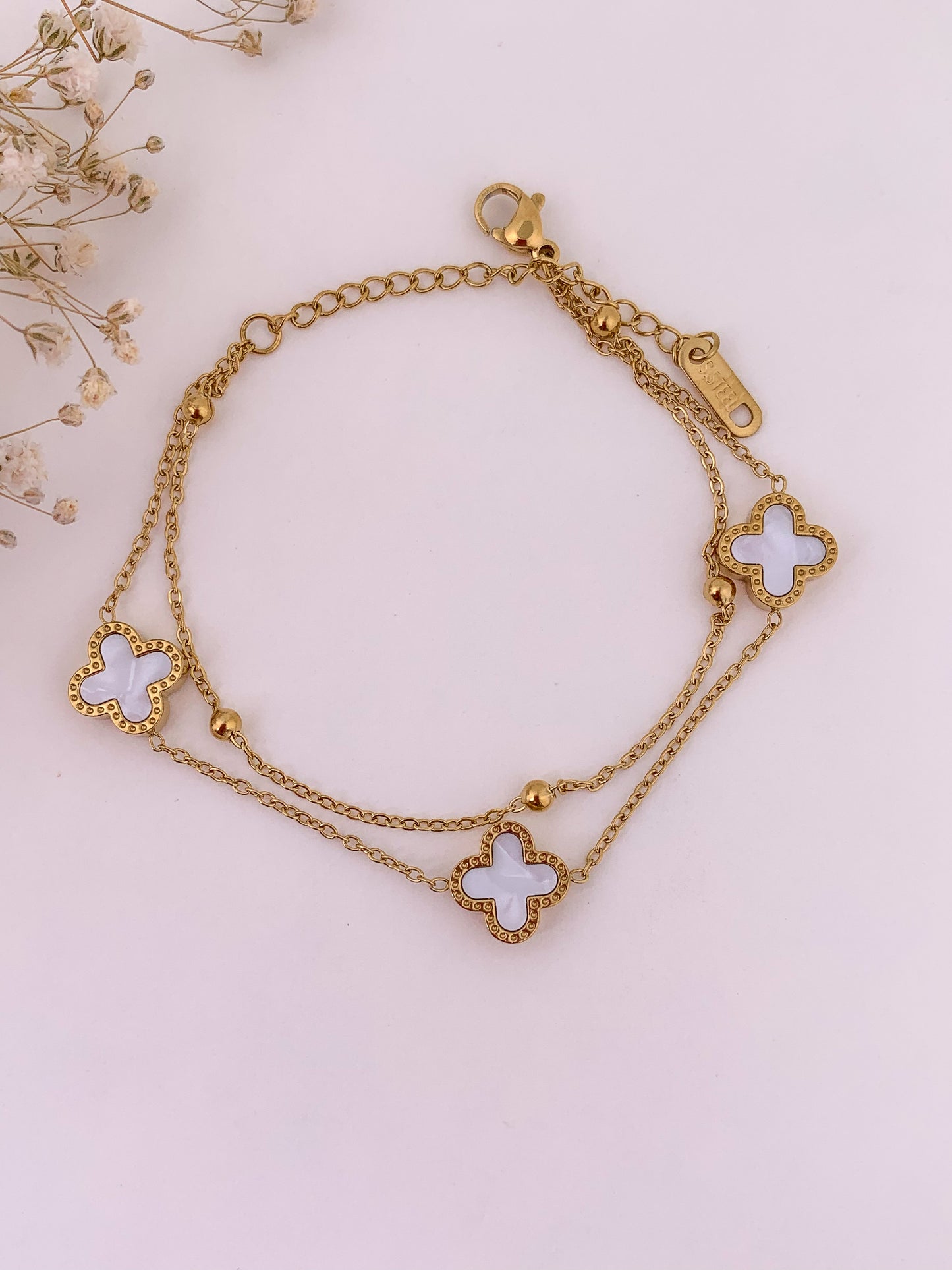 Reversible Clover layered Bracelet