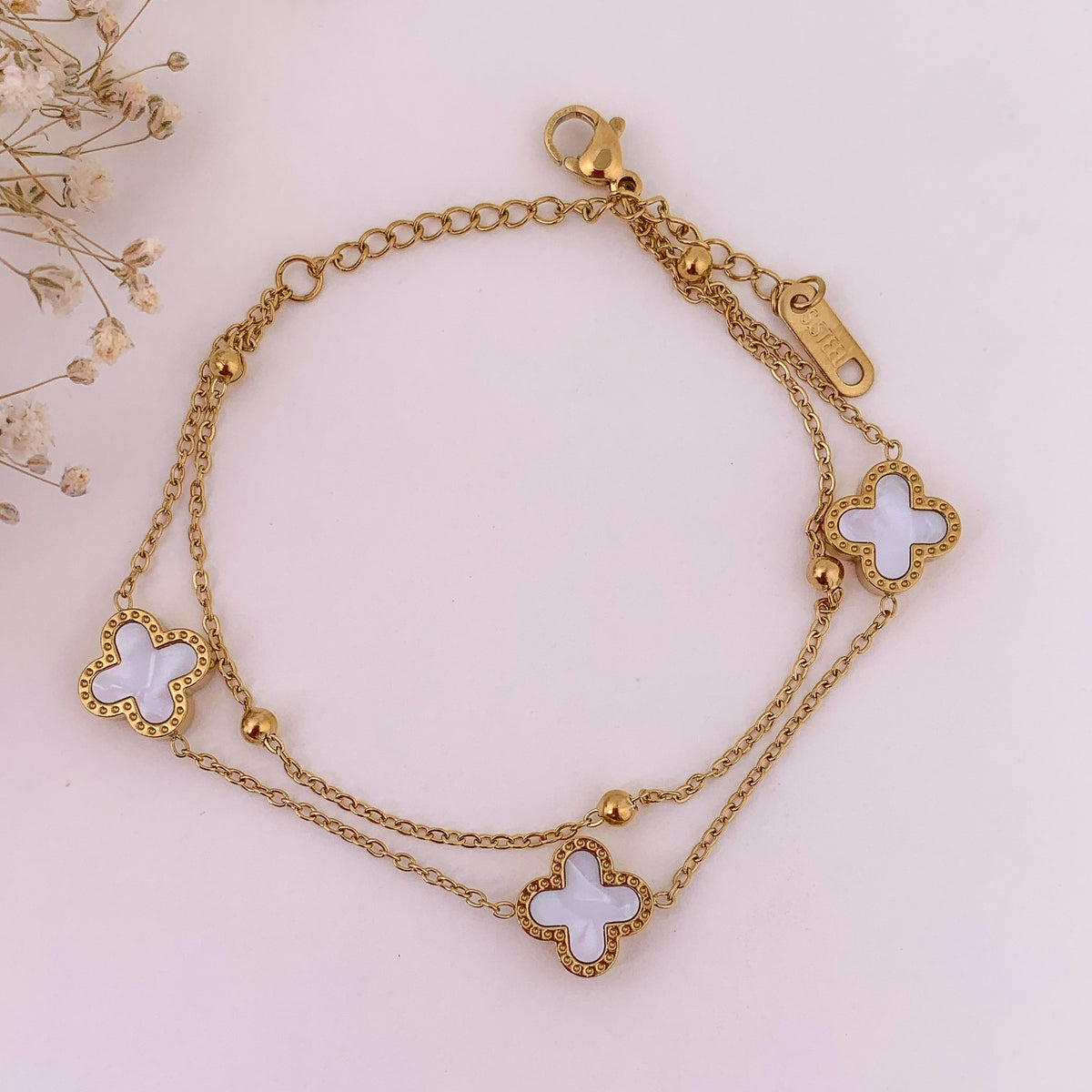 Reversible Clover layered Bracelet