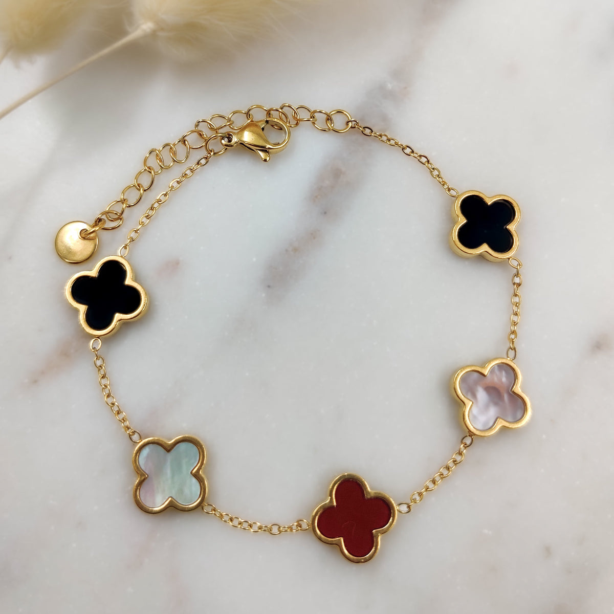 Multi Color Clover Bracelet