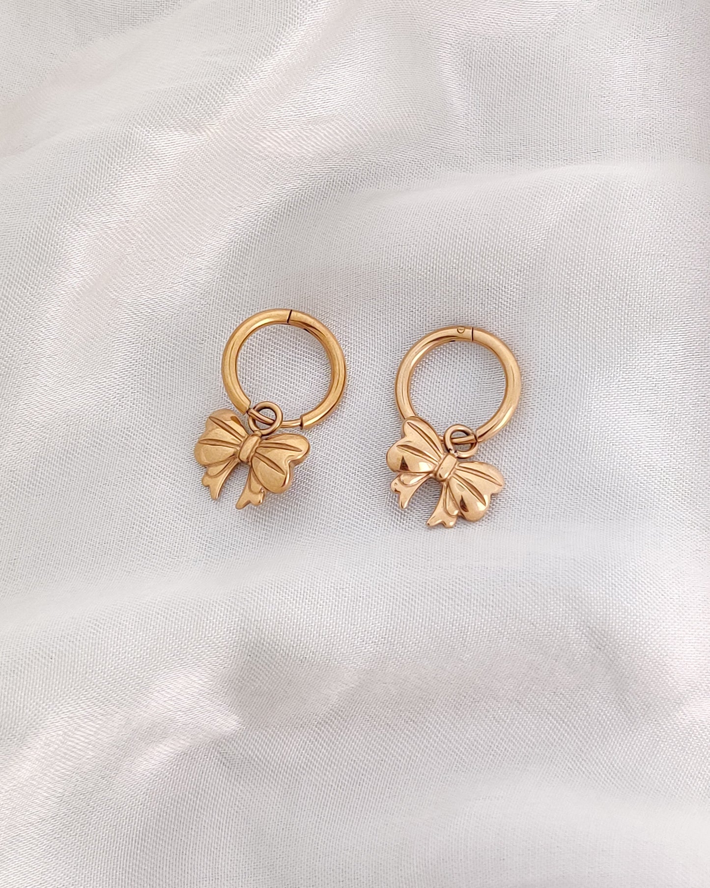 Golden Bow Hoops