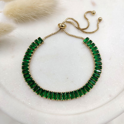 Emerald Baguette Tennis Bracelet