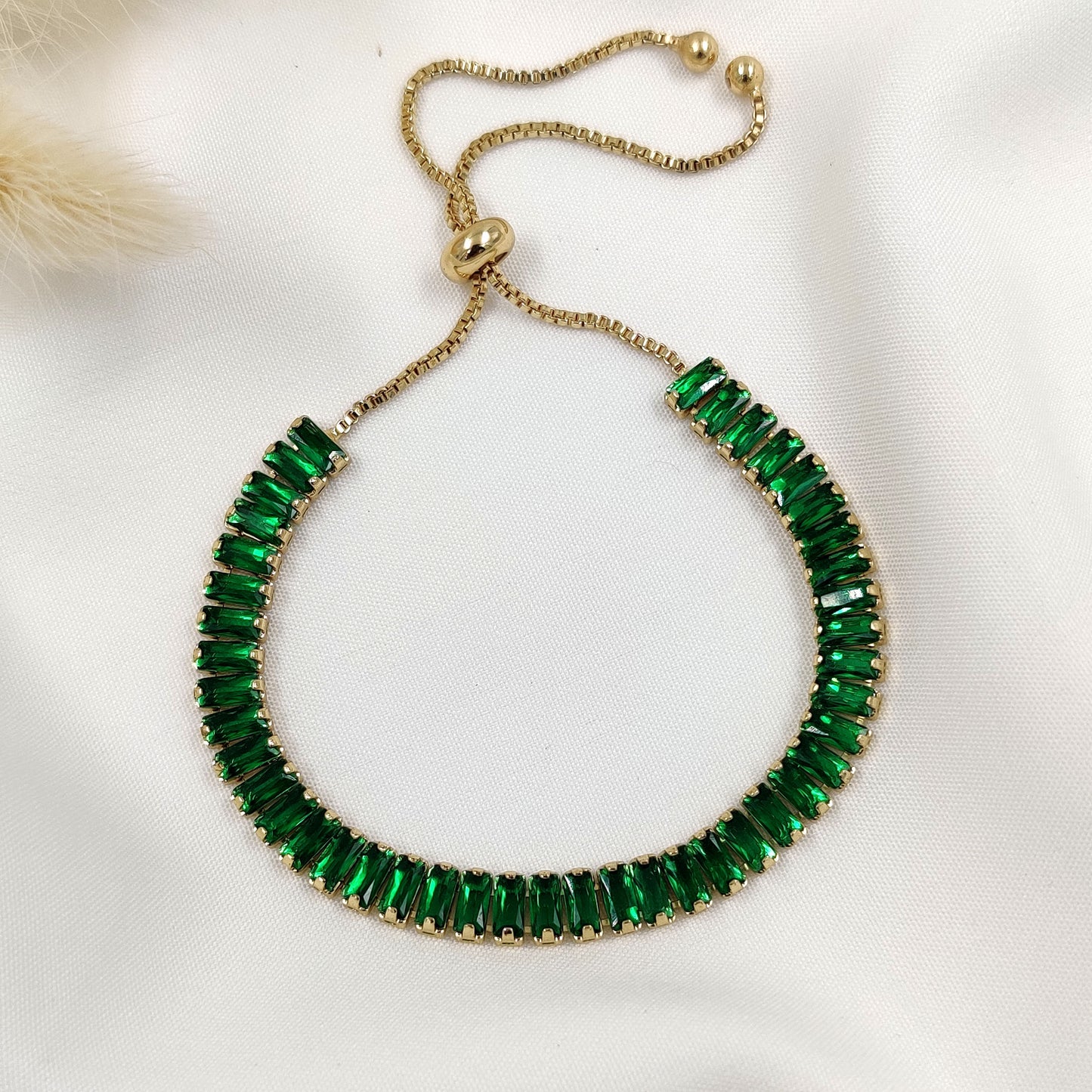 Emerald Baguette Tennis Bracelet