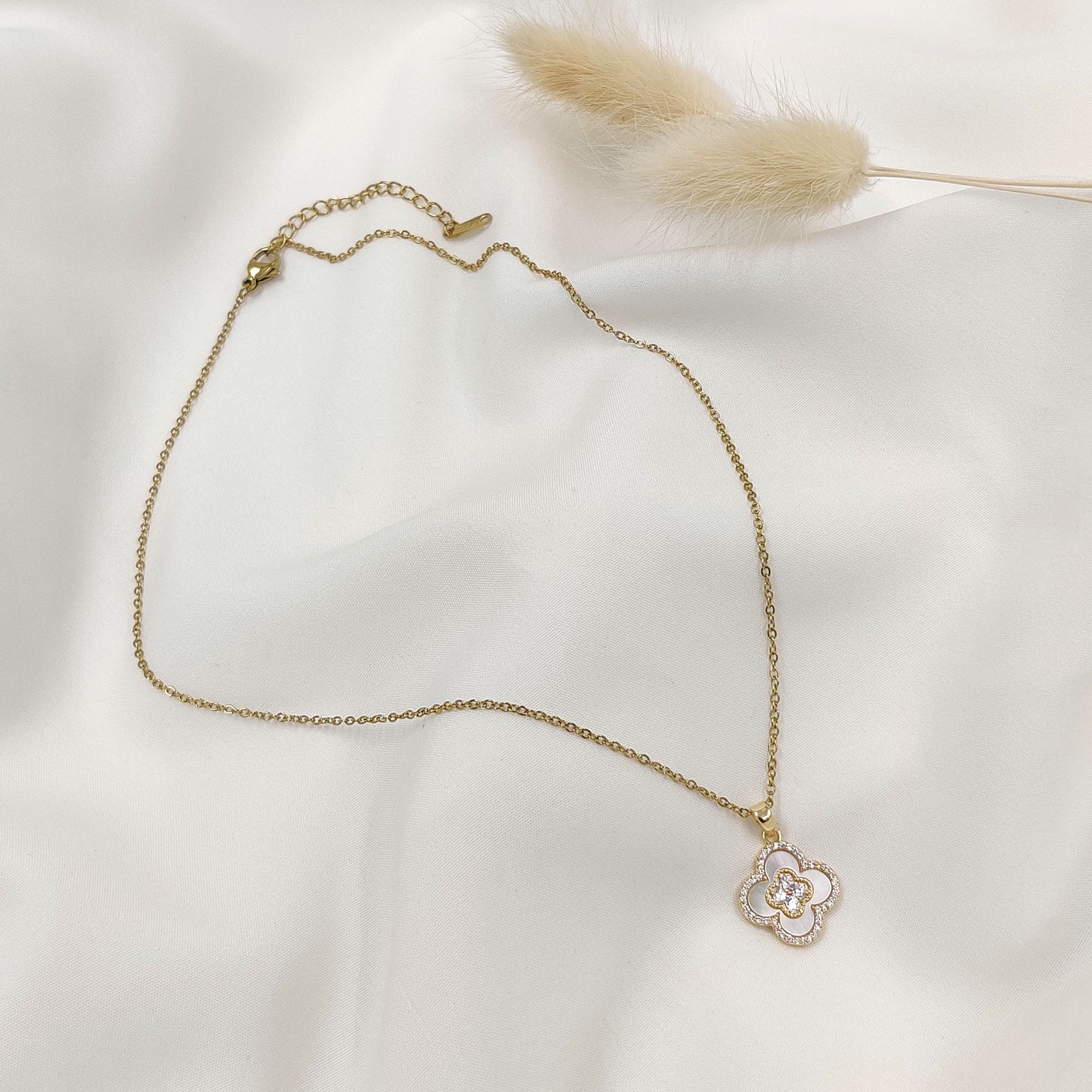 Crystal Clover Necklace