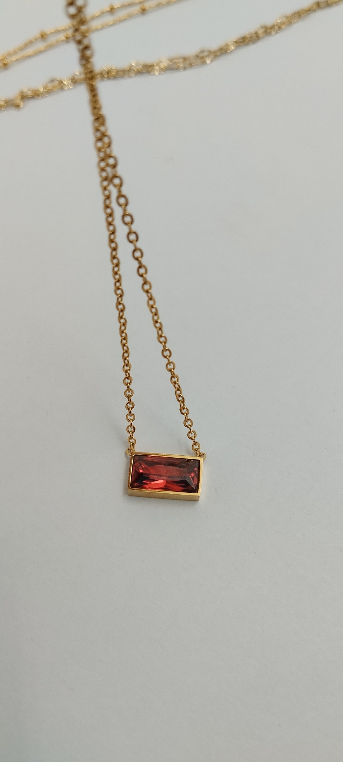 Maroon Bar Necklace