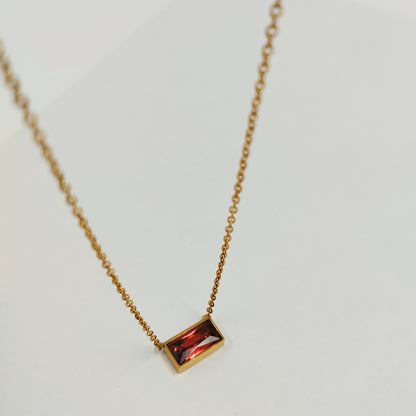 Maroon Bar Necklace