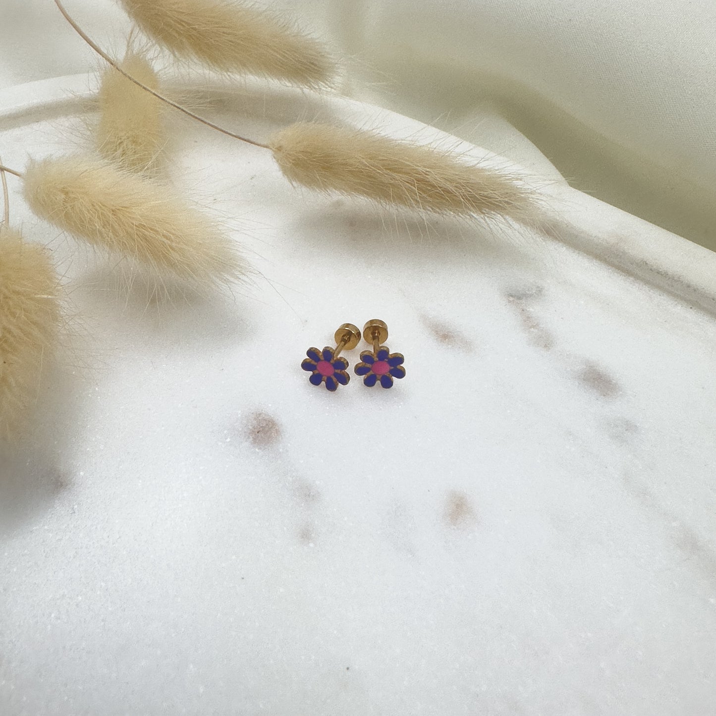 Daisy Second Piercing Studs (Purple)