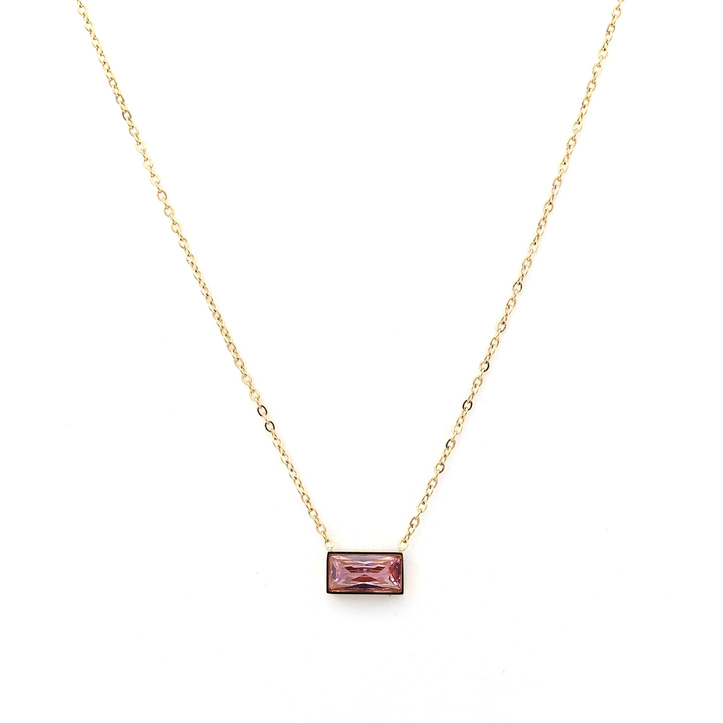 Pink Bar Necklace