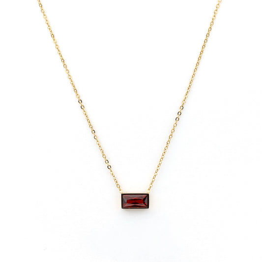 Maroon Bar Necklace