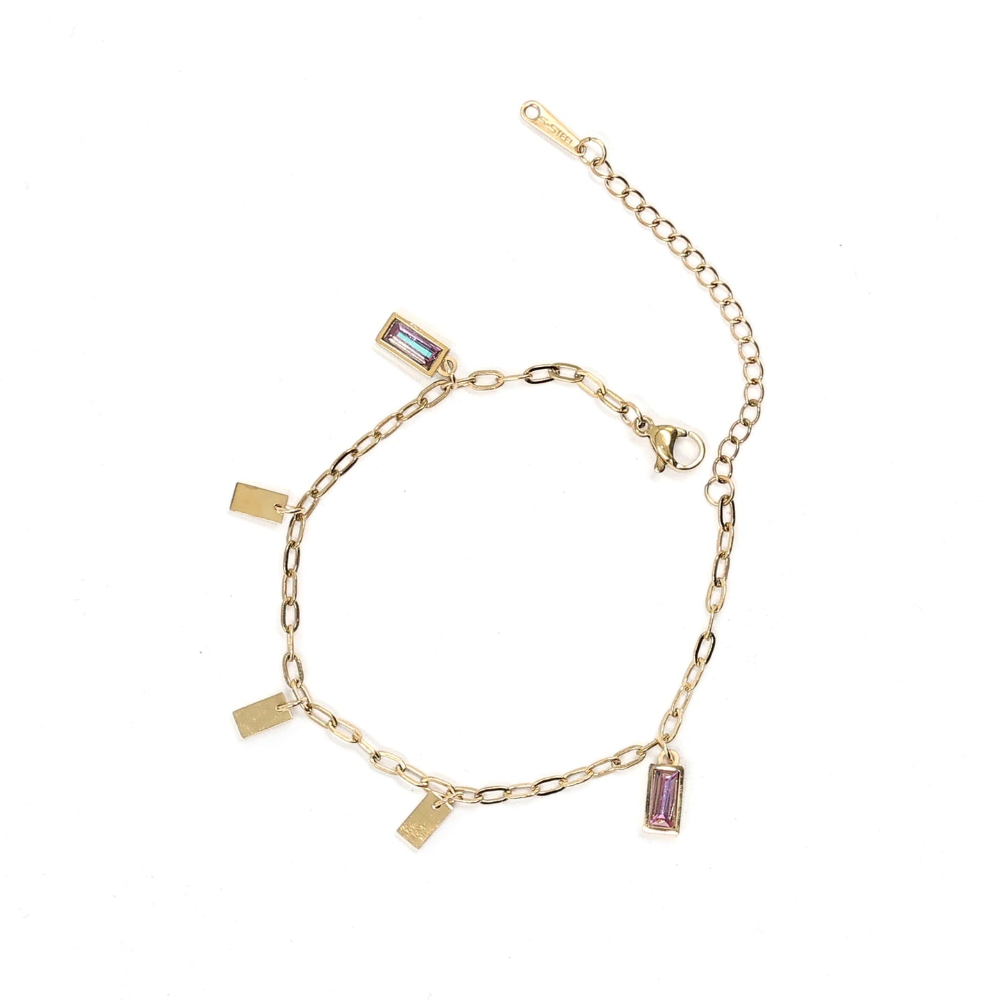 Baguette Charm Bracelet