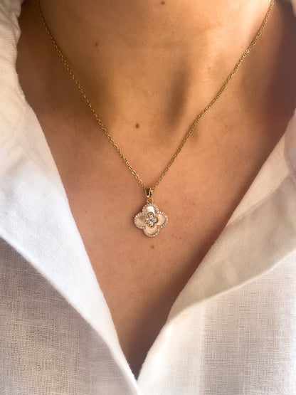 Crystal Clover Necklace