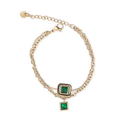 Valena Emerald Charm Bracelet