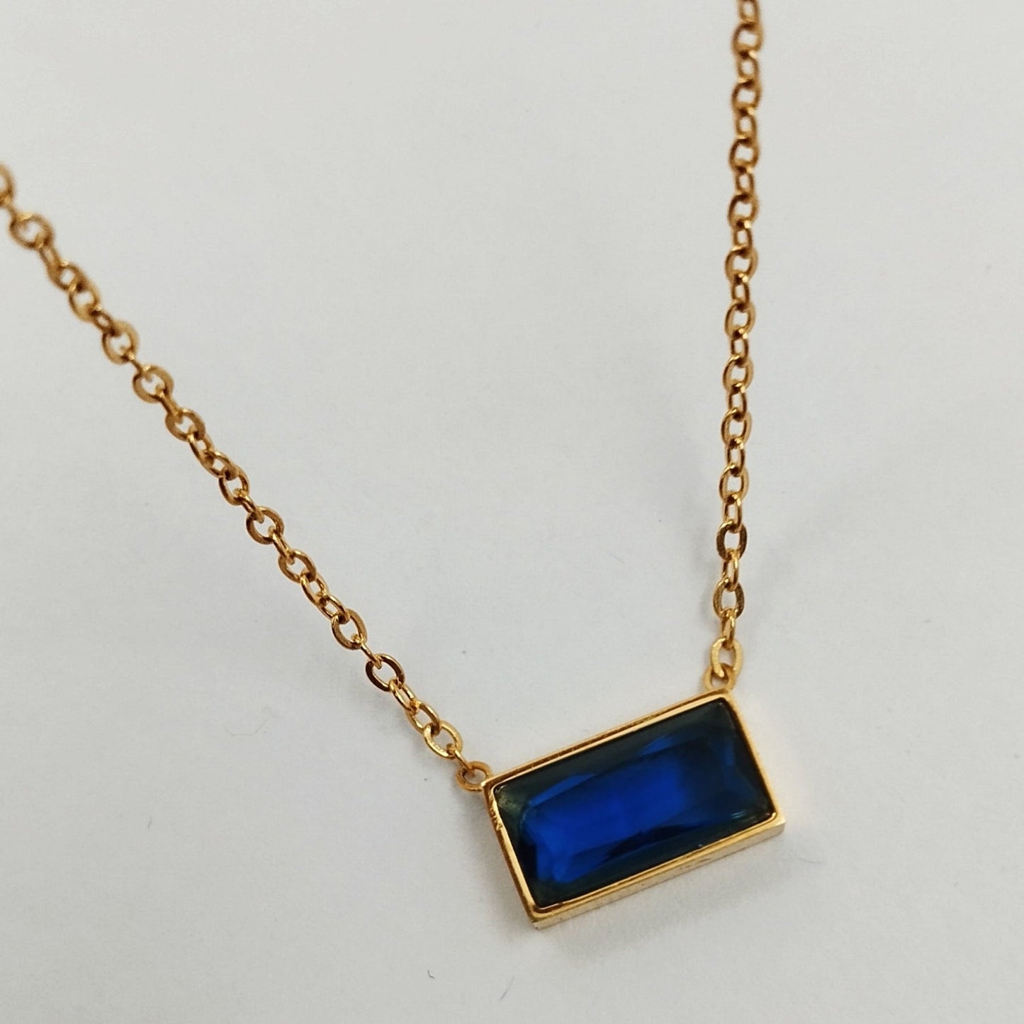 Blue Bar Necklace