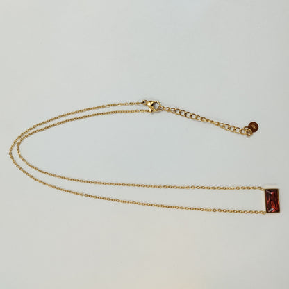 Maroon Bar Necklace