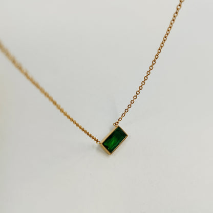 Emerald Bar Necklace