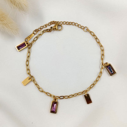 Baguette Charm Bracelet