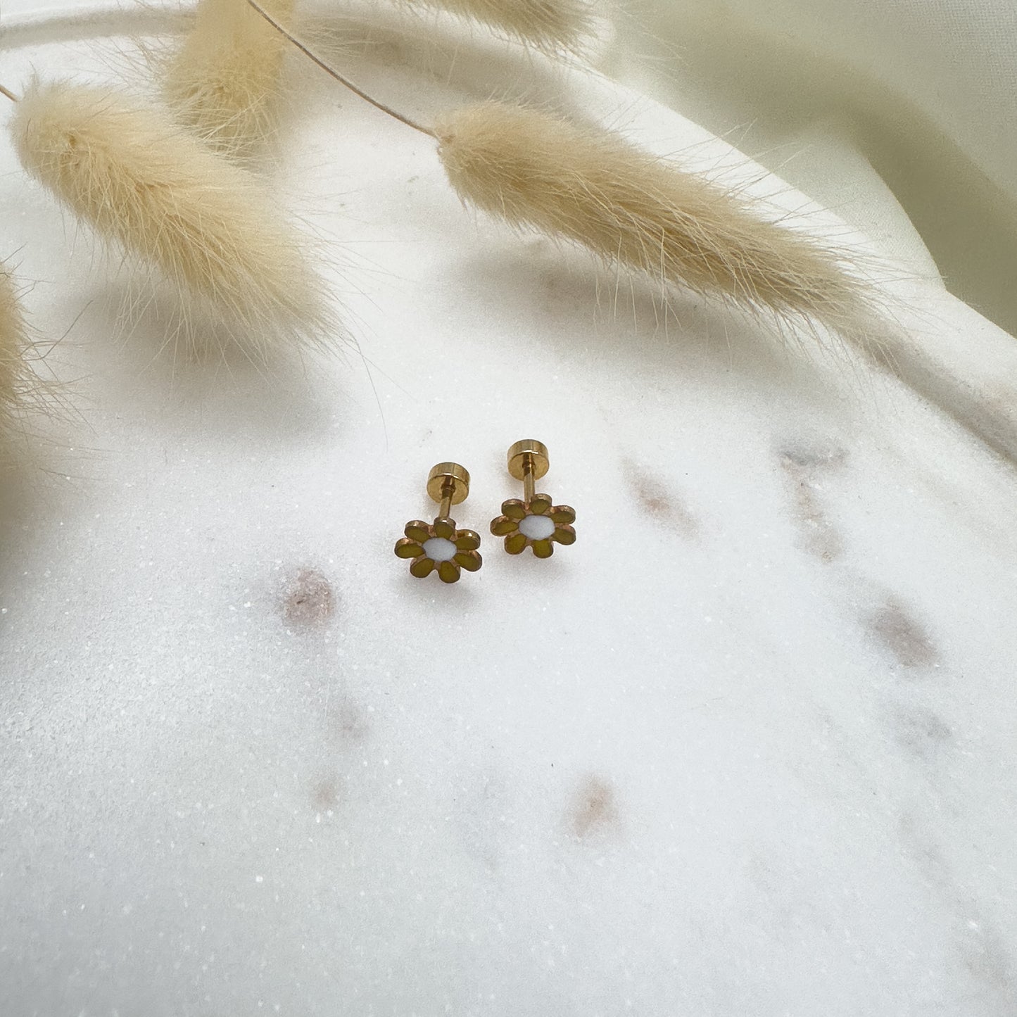 Daisy Second Piercing Studs (Yellow)