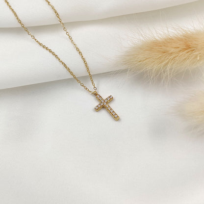 Crystal Cross Necklace