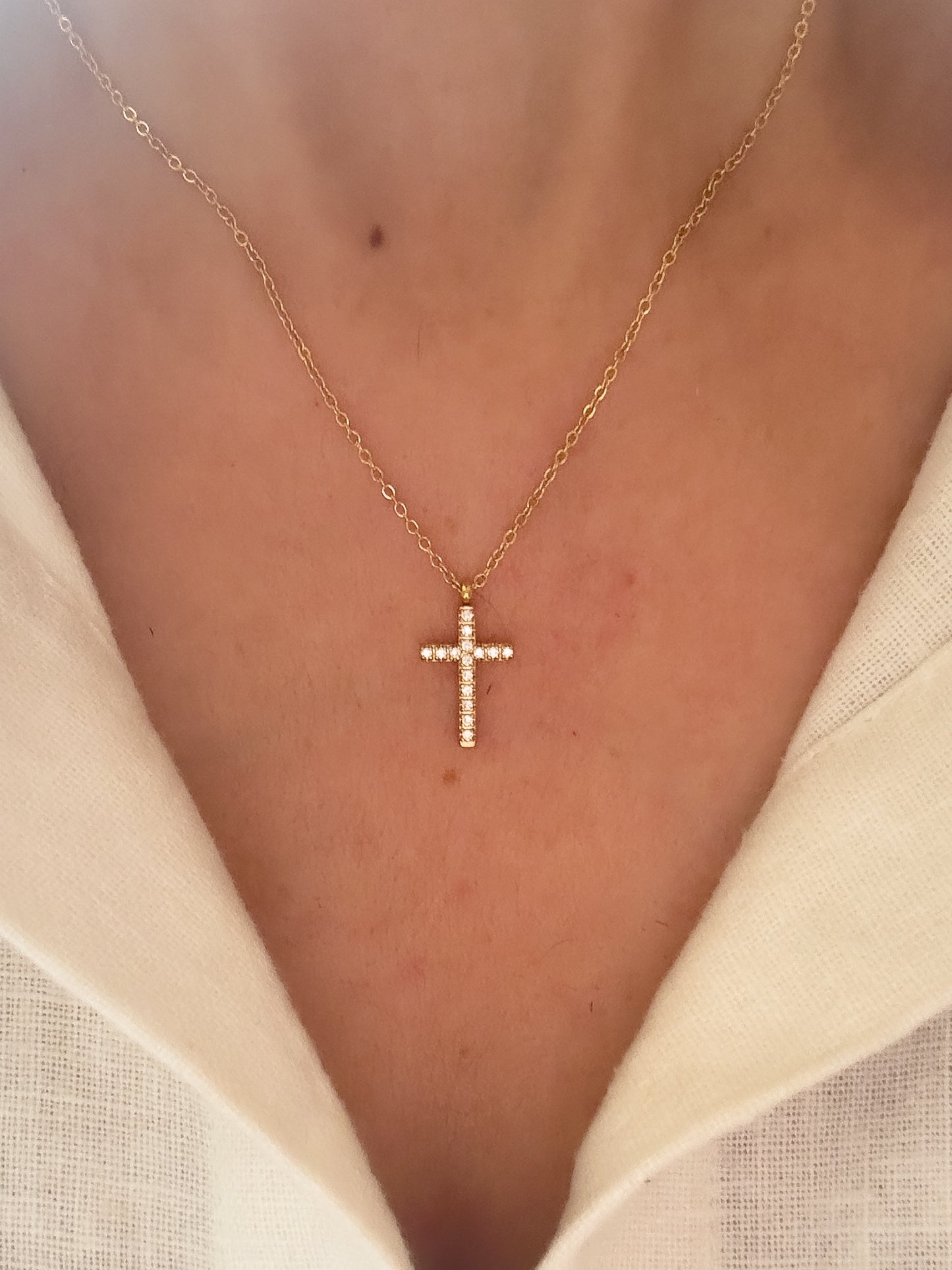 Crystal Cross Necklace