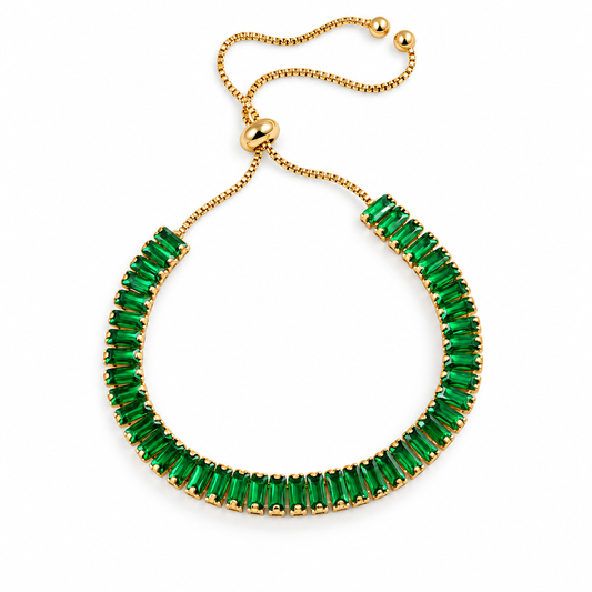 Emerald Baguette Tennis Bracelet