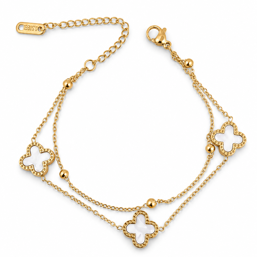 Reversible Clover layered Bracelet