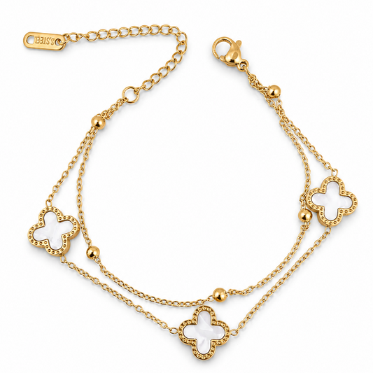 Reversible Clover layered Bracelet
