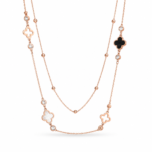 Clover Charm Duo Necklace