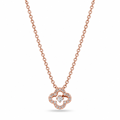 Rosé Clover Necklace (Rose Gold)