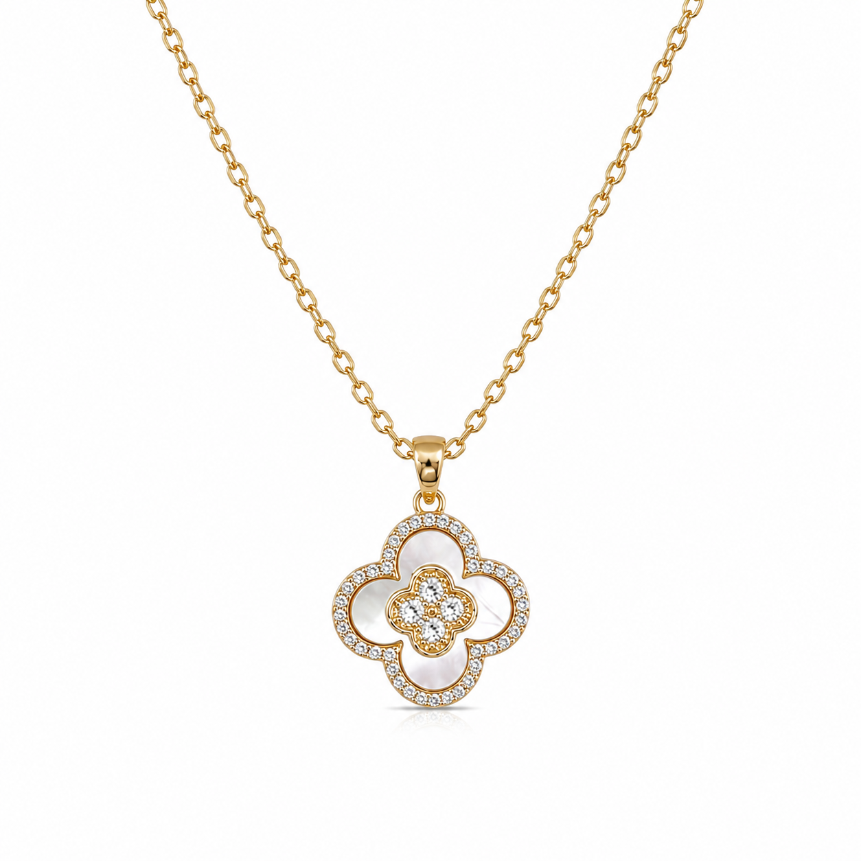 Crystal Clover Necklace