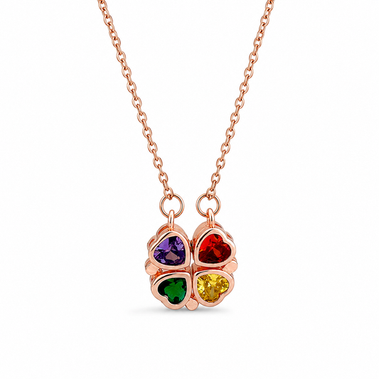 Lucky Quartet Necklace (Rose Gold)