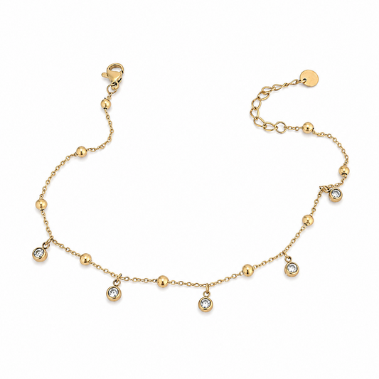 Crystal Droplet Anklet