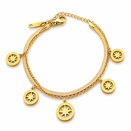 Compass Charm Bracelet