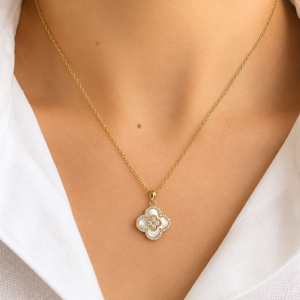 Crystal Clover Necklace