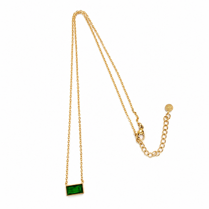 Emerald Bar Necklace