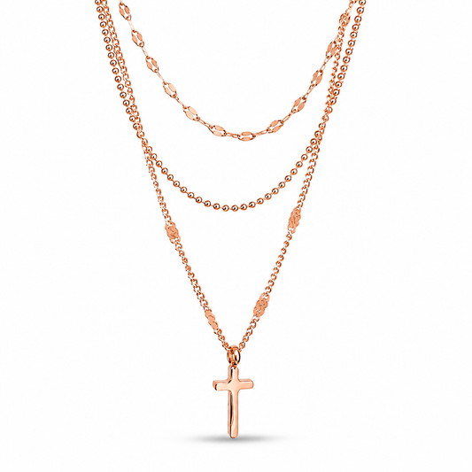 Cross Charm Layer Necklace