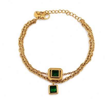 Valena Emerald Charm Bracelet