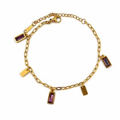 Baguette Charm Bracelet