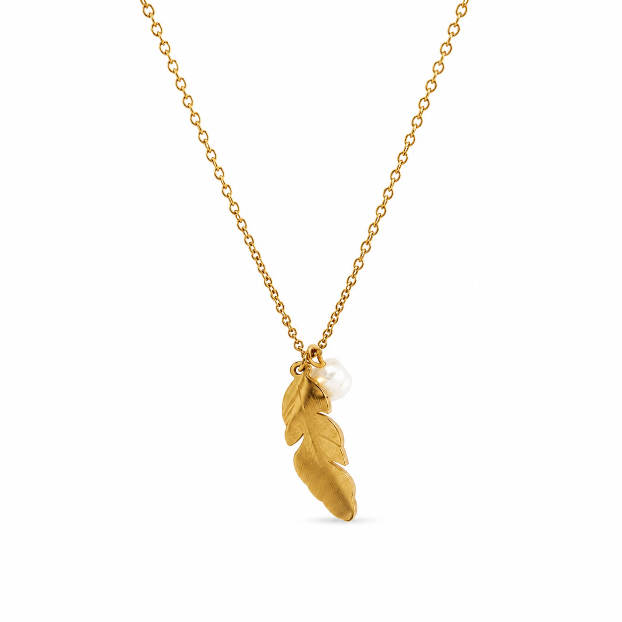 Leaf Pearl Necklace