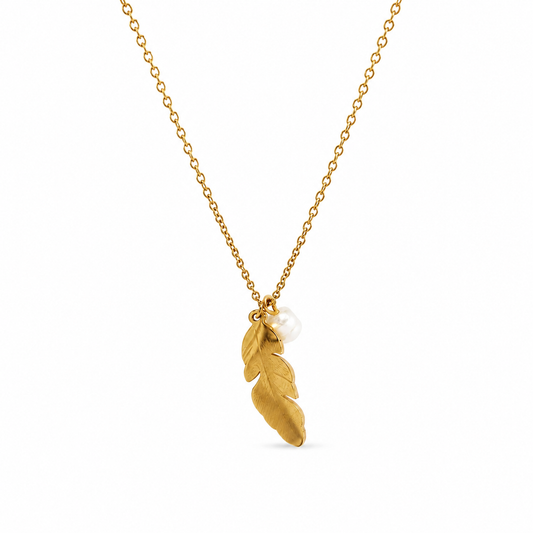 Leaf Pearl Necklace