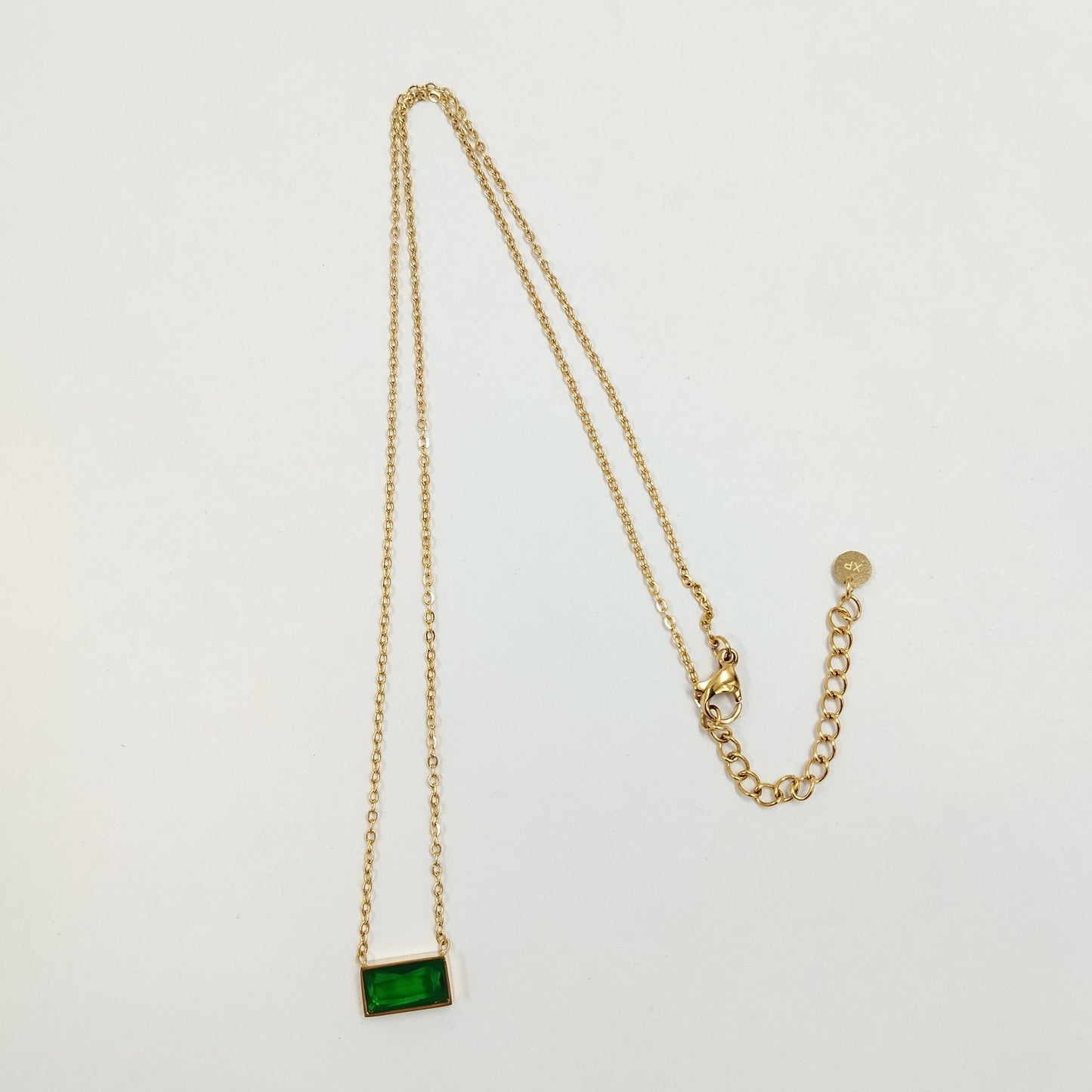 Emerald Bar Necklace