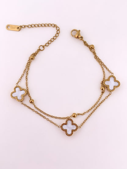 Reversible Clover layered Bracelet