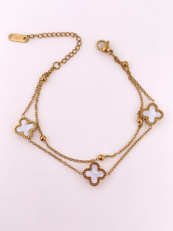 Reversible Clover layered Bracelet