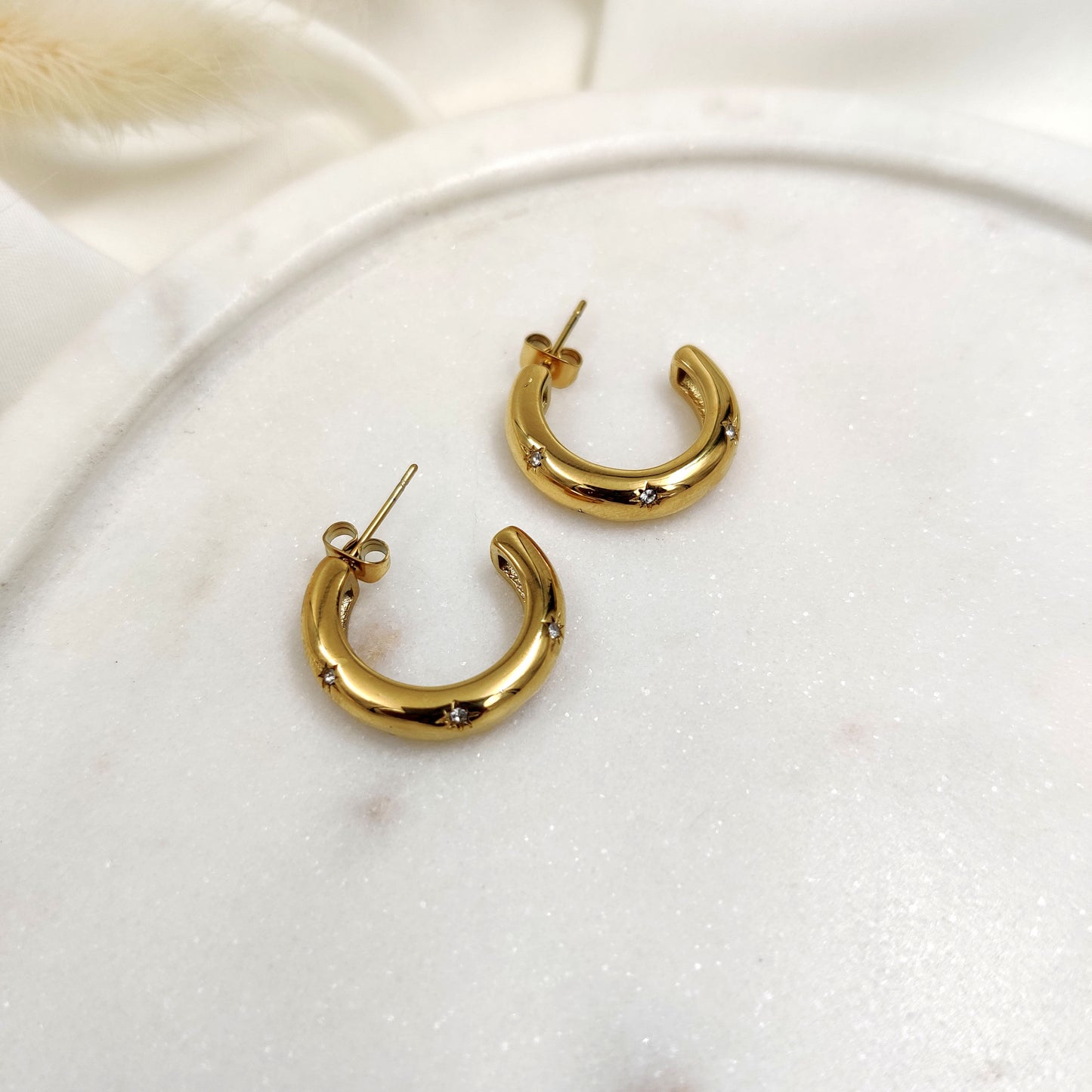 Star Dust Hoops