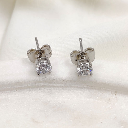 Solitaire Stud Earrings