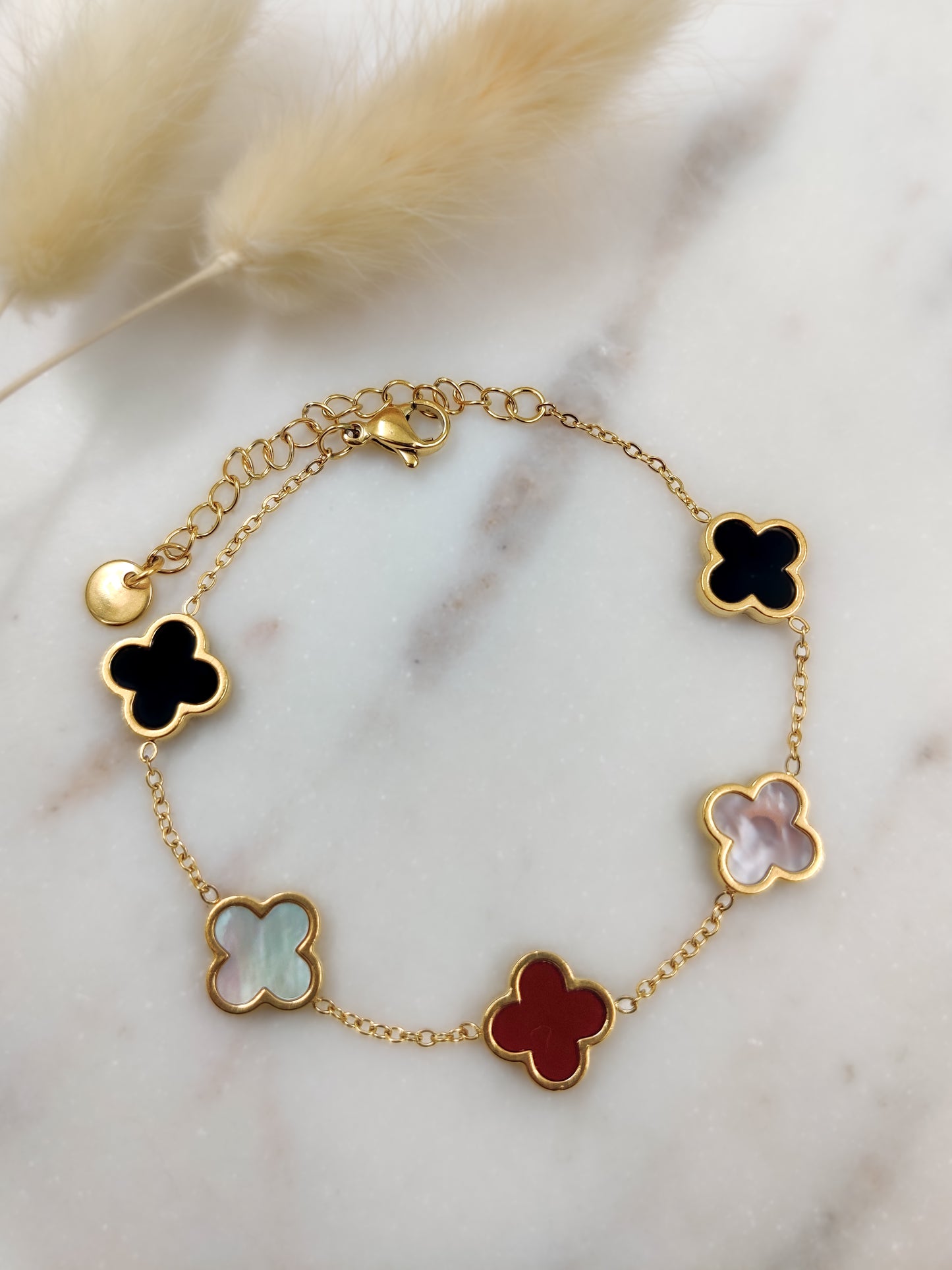 Multi Color Clover Bracelet