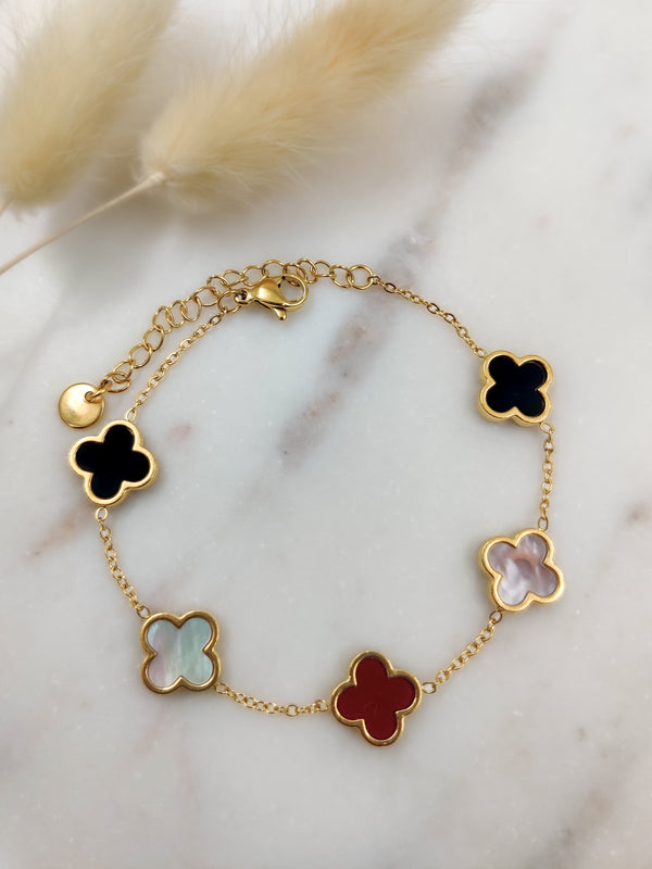 Multi Color Clover Bracelet