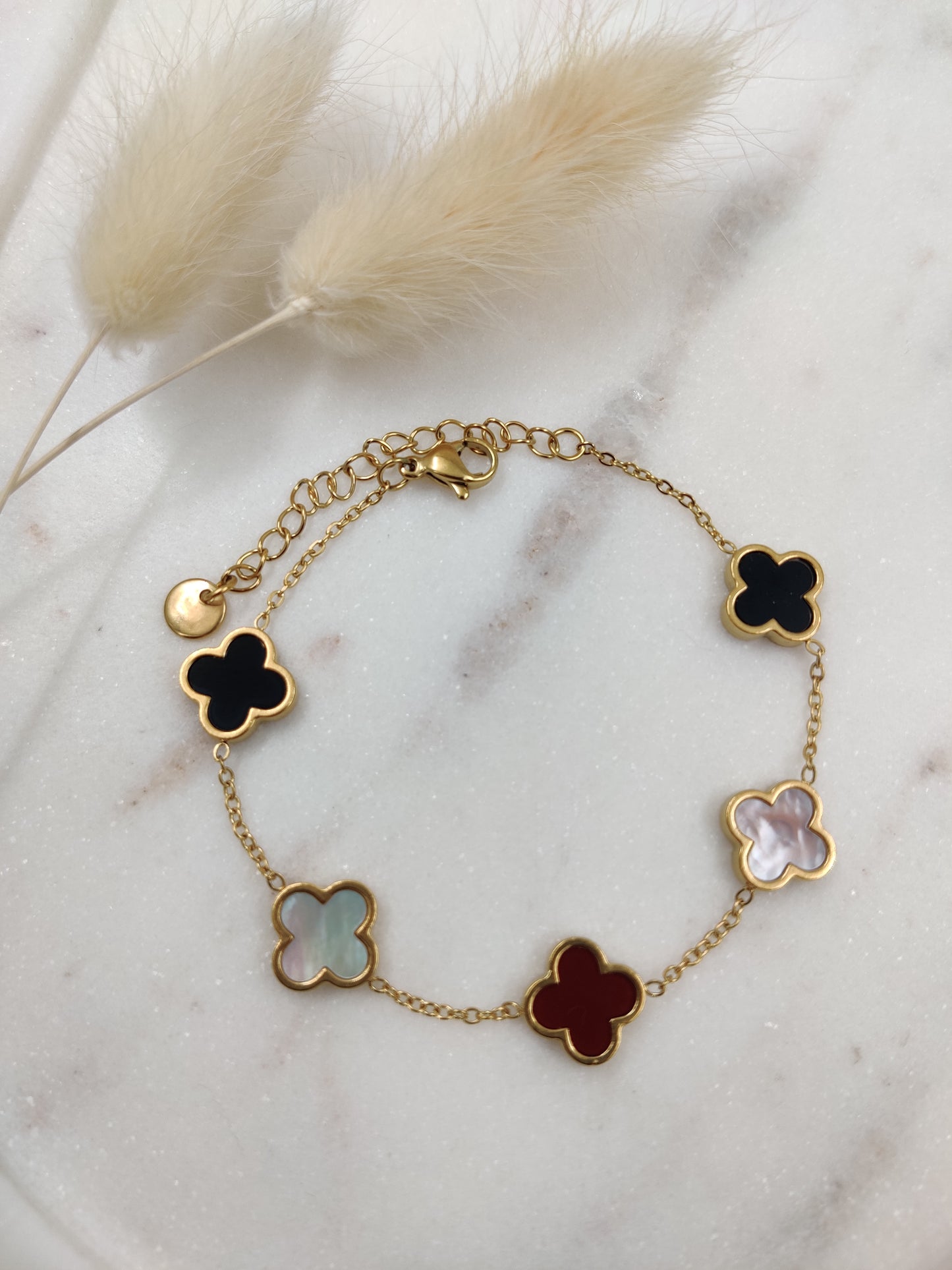 Multi Color Clover Bracelet