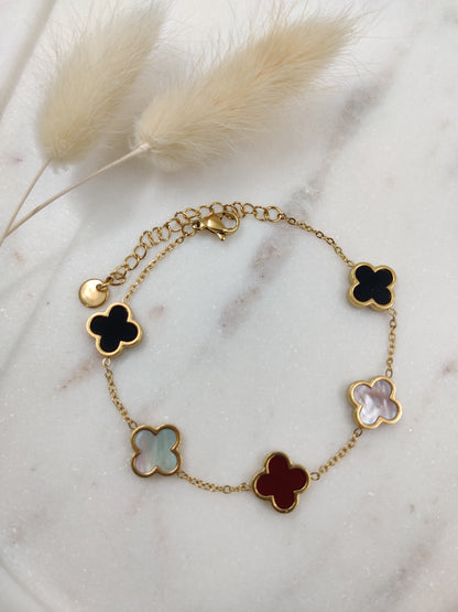 Multi Color Clover Bracelet