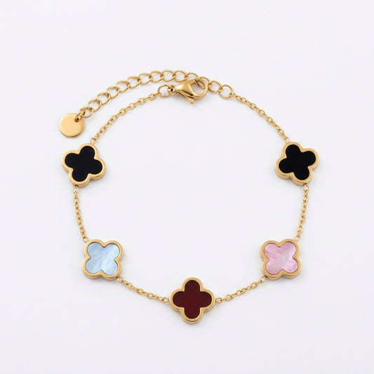 Multi Color Clover Bracelet