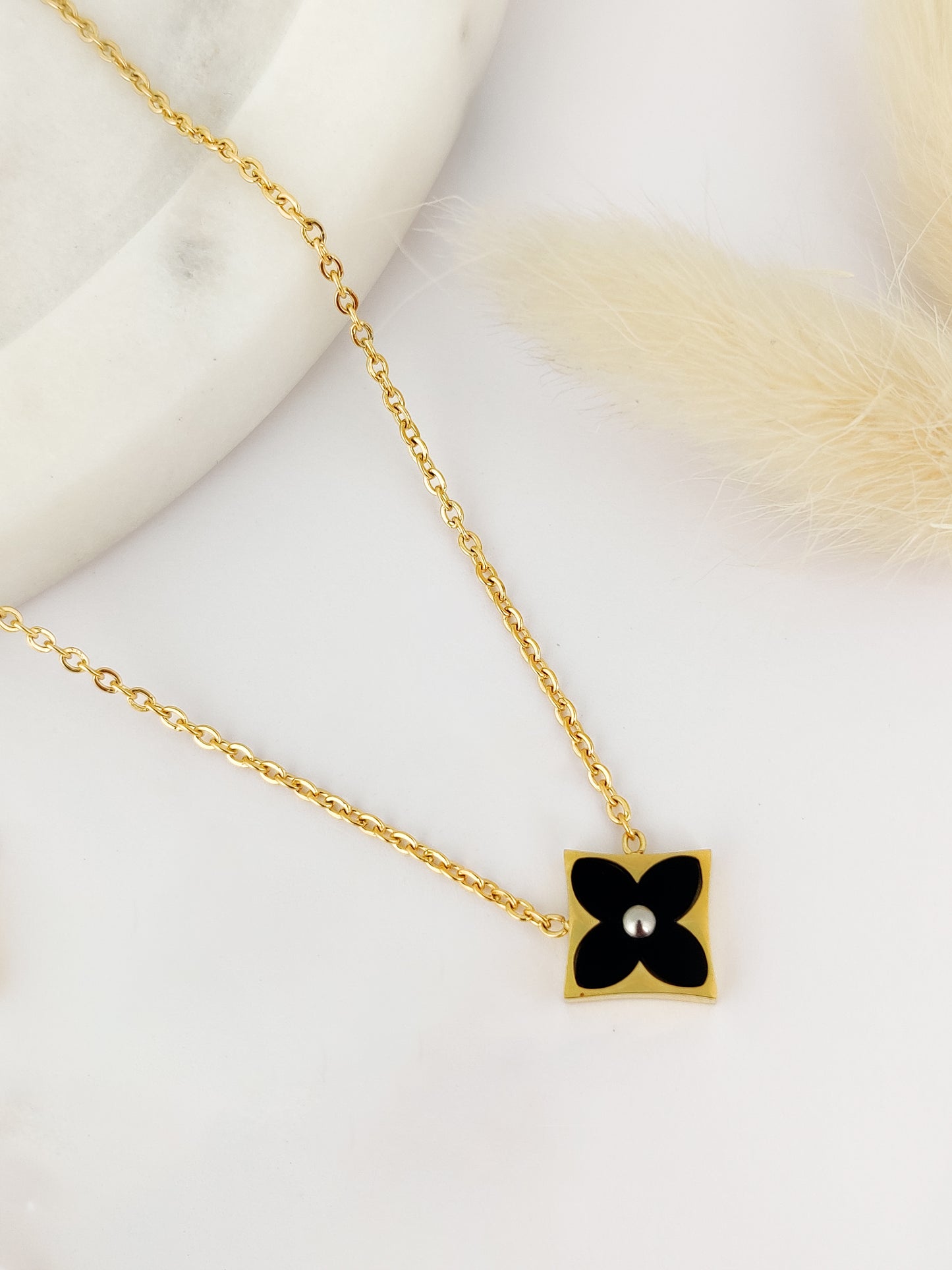Black Bloom Necklace